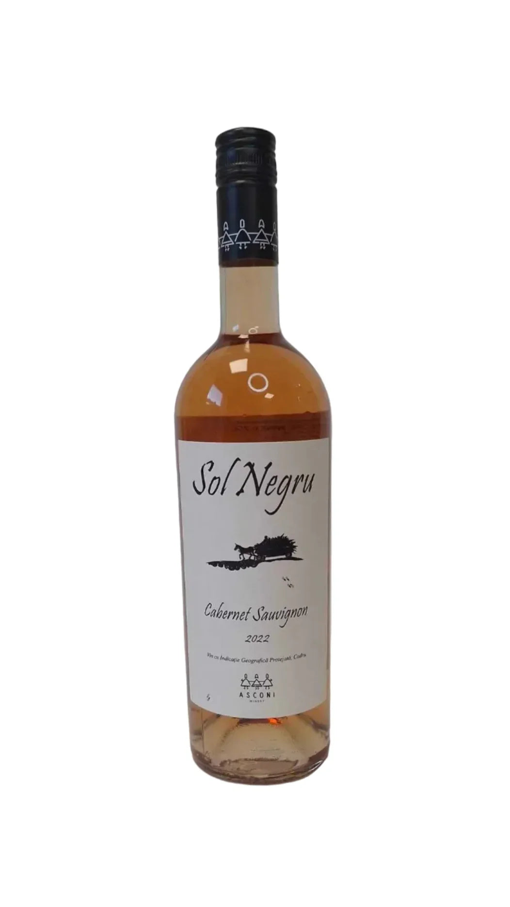 Sol Negru Rosé Cabernet Sauvignon 2022 Moldovan wine bottle with black screw cap