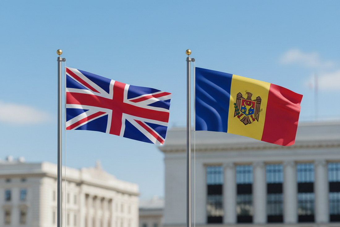 British and Moldovan Flags