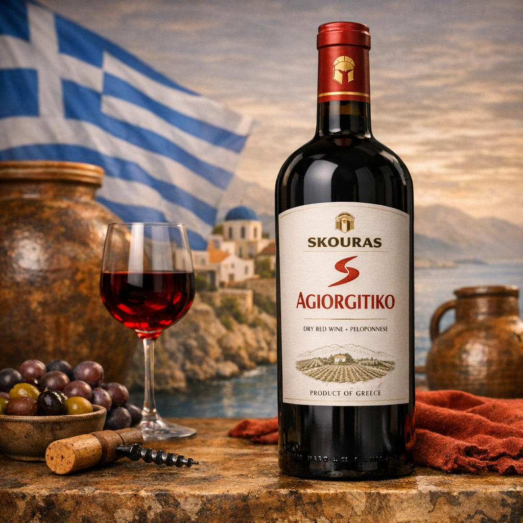 Greek wine bottle