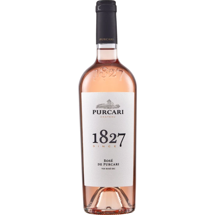 Bottle of rose de purcari wine