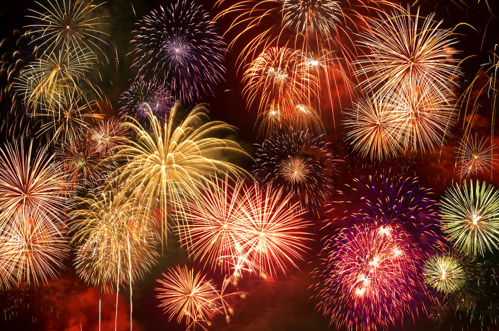 Fireworks exploding for bonfire night